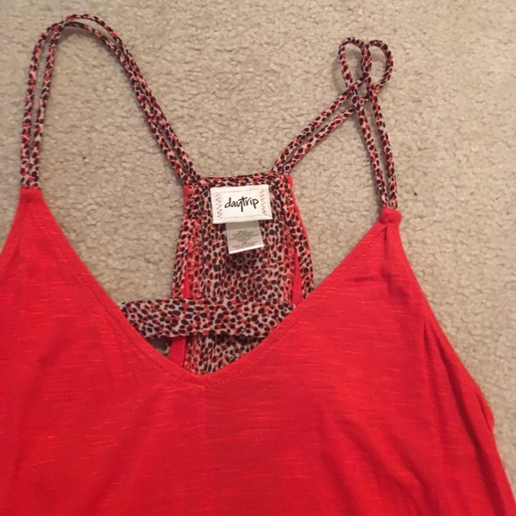 Red cheetah print tank top - Picture 2 of 3